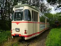 TW66 Des Bergischen Stra�enbahnmuseums an der  Bergstation  (18.06.2011)