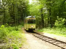 Ehemmaliger BOGESTRA Triebwagen  Bergischen Stra�enbahnmuseums, Wuppertal (18.06.2011).