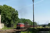 232 800-3 mit einem Schotterzug von O�ling in Stra�gr�bchen-Bernsdorf am 17.06.2011