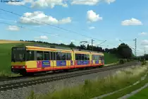 24.06.2011: Wagen 832  Wegschauen ist keine L�sung  als S9 nach Bruchsal bei Helmsheim.