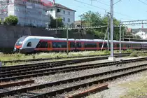 Sichtung in Rorschach.Abgestellter Stadler Triebzug  Flirt  f�r Norwegen (NSB)26.06.11