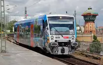 VT 011 erreichte am 19.06.11 aus Eilenburg kommend den Hbf Halle(S).
