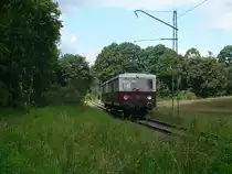 Kinder k�nnen mit etwas Gl�ck im F�hrerstand mitfahren - bei der Buckower Kleinbahn, �stlich von Berlin. 25.6.2011