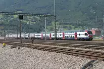 Sichtung in Sargans.Stadler Dosto  KISS* Nr.511 002 f�r den Verkehrs Verbund Z�rich,ZVV (Testfahrten)Sargans 28.06.11


