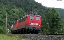 140 838-4 und 789-9 mit einem Druckgaskesselwagenzug bei 	Langenprozelten 22.6.11
