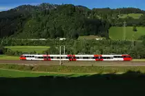 Ein unbekannter 4024 f�hrt am 11.08.2008 als REX nach Selzthal, aufgenommen bei Wald am Schoberpass. Im darauffolgenden Winter ging fast exakt an dieser Stelle eine Lawine ab und machte die Strecke f�r einige Zeit unpassierbar.