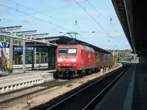 Pl�tzlich und unerwartet stand 145 069-1 am 27.06.2011 (9:44 UHr) im ROstocker Hbf. Wahrscheinlich ist sie in Gragetopshof falsch abgebogen und, statt Richtung Seehafen, zum Hbf gefahren :)
