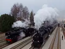 77.28 mit 78.618 sowie 13.1301 und 657.2770 im Hintergrund dampfen anl�sslich der Veranstaltung  Hausruckdampf  um die Wette;110313