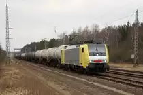 189 205 mit Kesselwagen Richtung Angerm�nde am 10.03.2011 in Chorin