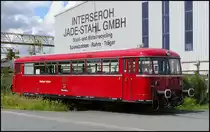 Uerdinger Schienenbus am Haltepunkt Jadeallee als Pendelverkehr zum WadJ zwischen Sande - Wilhelmshaven /01/07/2011