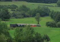 Diesellok D2 am 3.7.2011 bei Engeln. Brohltalbahn.
