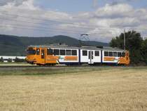 Ein RNV/OEG ein Bgler Dwag GT8 in Edingen am 01.07.11