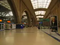 Die gro�e Bahnhofshalle vom Leipziger Hauptbahnhof; 09.06.2011