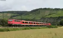 111 220-0 und 221-8 mit dem RE 4604 (W�rzburg Hbf-Frankfurt(Main)Hbf) bei Himmelstadt 23.6.11