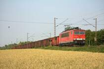 Die 155 009-4 fuhr am 05.07.2011 durch Erkelenz.