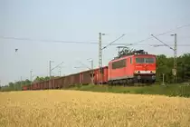 Die 155 009-4 fuhr am 05.07.2011 durch Erkelenz.