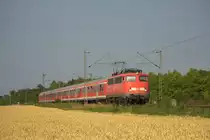 Die 110 429-8 fuhr am 05.07.2011 durch Erkelenz.
