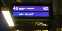 Zugzielanzeiger von EN 421 von K�ln Hbf nach Wien Westbf, in Mainz Hbf; 18.07.2011