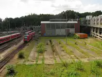 Der Bereich der ehemaligen Lokhalle und der Schiebeb�hne in Mainz Hbf; 30.06.2011