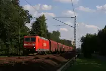 185 185-6 mit einem gemischten G�terzug in Hilden am 15.07.2011