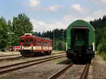 Der 842 013 am 04.06.2011 in B�hmisch Eisenstein. 