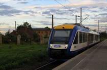 VEOLIA HEX VT 801 (95 80 0648 279-7 D-HEX Bp) als HEX 80960 nach Halberstadt, in Halle (S) Hbf; 09.08.2011