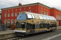 DVE 670 004 (95 80 0670 004-4 D-DVE Bpd)  F�rst Franz  als Dienstfahrt in Dessau Hbf; 09.08.2011