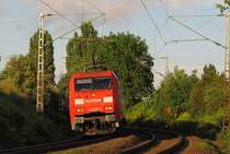 Railion 152 076-6 (91 80 6152 076-6 D-DB) mit einem G�terzug Richtung Koblenz, bei Erbach (Rheingau); 14.08.2011