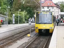 3019/3020 U1 Fellbach in der Endhaltestelle Vaihingen Bf am 15.08.2011!