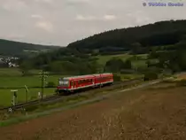 RE zwischen Angersbach und Bad Salzschlirf in Richtung Fulda am 16.08.2011