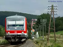 RB nach Limburg(Lahn) verl�sst gerade von Bad Salzschlirf am 16.08.2011