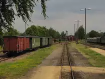 Die Gleisanlagen im Bf M�geln; 09.06.2011