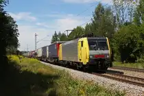 Die aktuell bei TXL eingesetzte 189 930 mit einem KLV Zug am 14.08.2011 bei Gro�karolinenfeld.