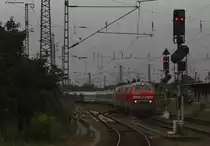 So sieht Verzweiflung aus ;-): 218 322-6 und 374-7 sowie die kalt mitlaufende 1116 278-1 mit dem EN 490/D 60490 (Wien Westbahnhof/N�rnberg Hbf-Hamburg-Altona) in L�neburg am Morgen des 9.8.11