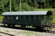 Personenwagen der Schw�bischen-Albbahn, steht in Seebrugg am Schluchsee, Aug.2011