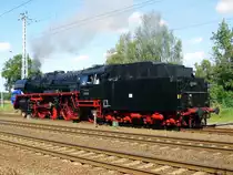 Die 03 1010 verl��t am 22.08.2011 nach kurzer Pause den Bf Nassenheide in Richtung Norden.