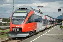 Am 12.8.2011 stehen 4024 006-1 und 4024 106-9 in Freilassing und warten auf die R�ckfahrt nach �sterreich.