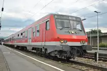 Am 12.8.2011 steht ein Wittenberger Steuerwagen als RE nach M�nchen Hbf in Freilassing.