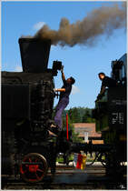 Lokpflege bei den Dampfloks 88.103 & 93.1332  
Ferlach  21.08.2010