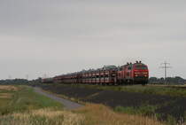 218 313-5 + 218 386-1 mit einem Sylt-Shuttle in Keitum am 31.07.2011