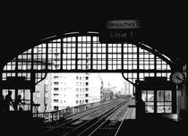 U-Bahnhof Prinzenstra�e im Sommer 1979, Blick Richtung Osten. Endstation damals: Schlesisches Tor in Kreuzberg. Dahinter lag das Gebiet der DDR-Hauptstadt. Scan vom Negativ.