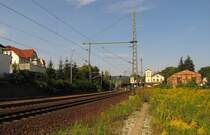 Die westliche Bahnhofseinfahrt in Bad K�sen; 25.08.2011
