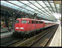 110 404 steht mit seinem RE im K�lner Hauptbahnhof (31.08.2011)