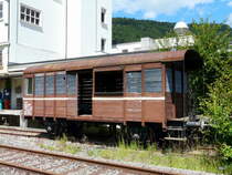 VVT - G�terwagen Gms  387 ex SBB ...  abgestellt im Betriebsareal der VVT in St.Sulpice am 01.08.2011