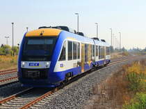 HEX VT 805 f�hrt am 02. September 2011 in Halberstadt ein. Ziel ist Vienenburg im Landkreis Goslar.