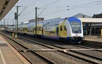 Ein Metronom von G�ttingen nach Uelzen verl�sst am 23.08.11 den Hbf Hannover.