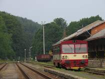 810 545-4 mit Os 5464 Jaroměř-Star� Paka auf Bahnhof Dvůr Kr�lov� nad Labem am 4-8-2011.