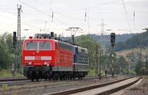 Hier noch der Nachschuss auf die 181er Fuhre aus Dessau nach Frankfurt. 181 218-9 und 181 201-5 auf �berf�hrungsfahrt. Aufgenommen am 15.07.2011 in Mecklar.