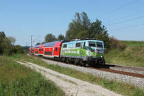 111 039 mit RE 79021 am 03.09.2011 bei Osterm�nchen.