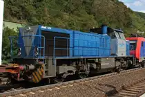 RTB V151  Josy  am 17.8.11 als zweitlok in einem G�terzug bei der Durchfahrt durch Kaub.